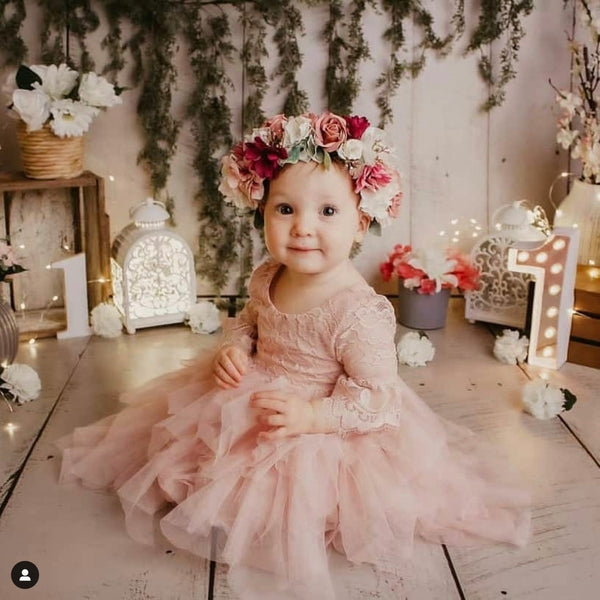 Aurora Grace Dusty Pink Girls Tutu Dress – A Little Lacey