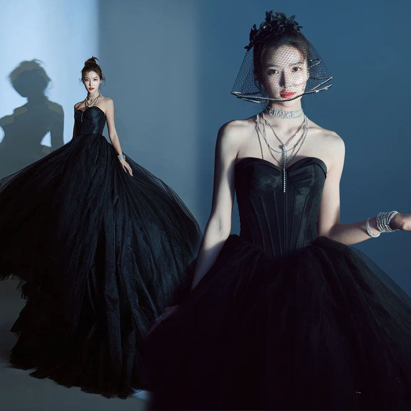 21 Mẫu Váy Cưới Màu Đen Ấn Tượng – Tu Linh Boutique