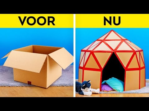15 CREATIES VAN KARTON || Eenvoudige upgradehacks en ideeën voor plastic recycling