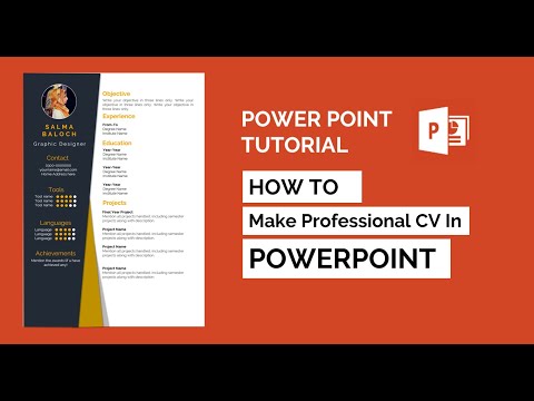 how to make a professional CV using PowerPoint 2022