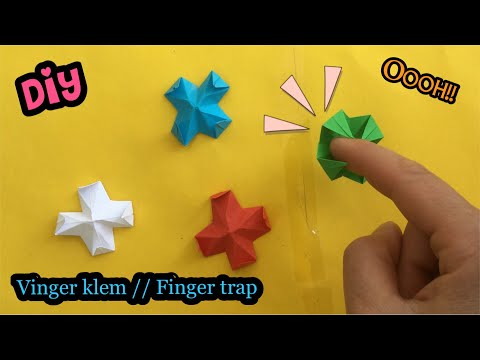 ★ DIY: ZELF een FIDGET TOYS maken: VINGER KLEM ★  Knutselen met papier  (ZONDER lijm!)