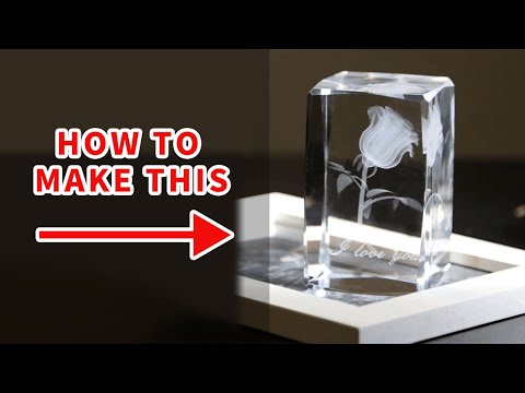 how to put 3D images into glass or crystal objects 3d crystal Inside carving